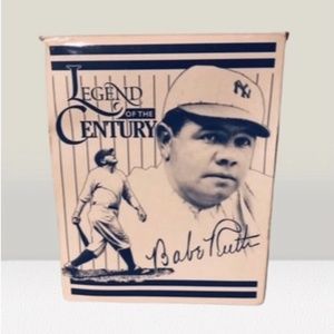 👀Babe Ruth “Legend of the Century”Lidded Beer Tankard Stein.VTG New